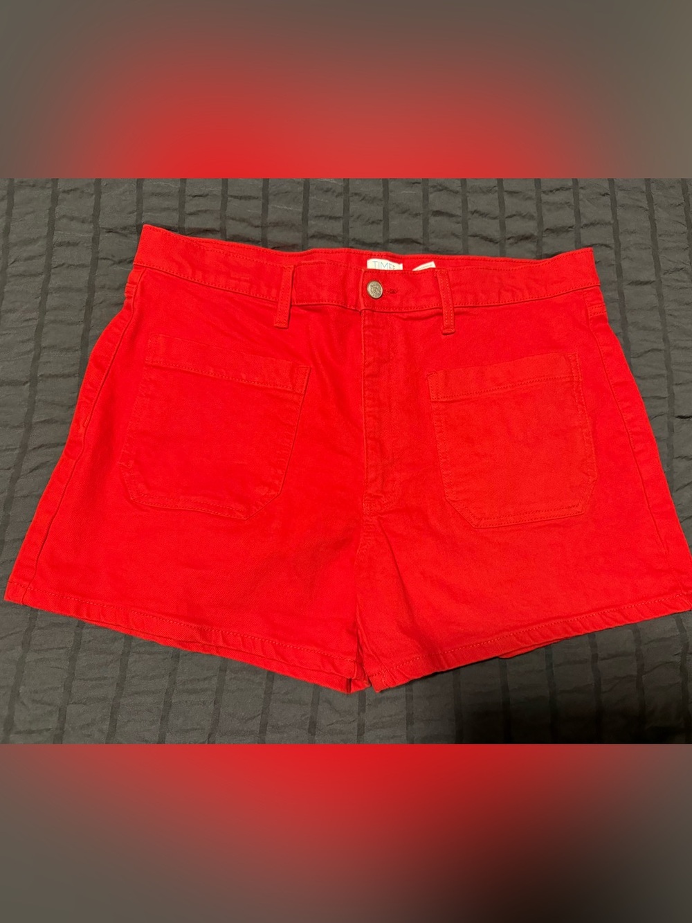 Time and Tru Bright Red Women's Jean Shorts